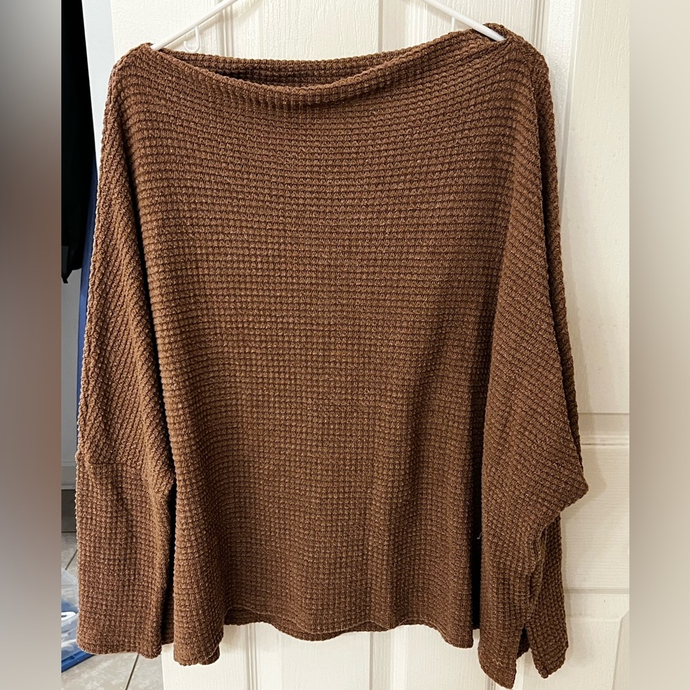 Oversized off the shoulder tunic
